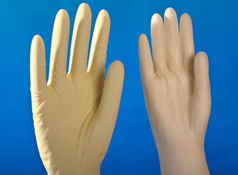 Sterile latex surgical gloves